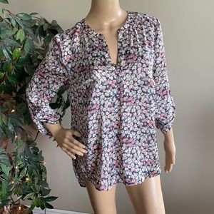 Daniel Rainn Floral Blouse Size Medium